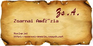 Zsarnai Amázia névjegykártya